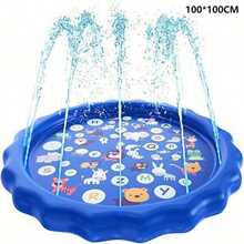Ocean World Extra Large Inflatable Water Spray Mat With Water Spray System, Durable PVC Non-Slip Water Play Mat, Suitable For Outdoor Summer Play, Lawn Cooling, Birthday Party And Holiday Gift (Mixed Colors), Backyard Fun, Playful Design, Non-Slip Surface - Multicolor - View 8