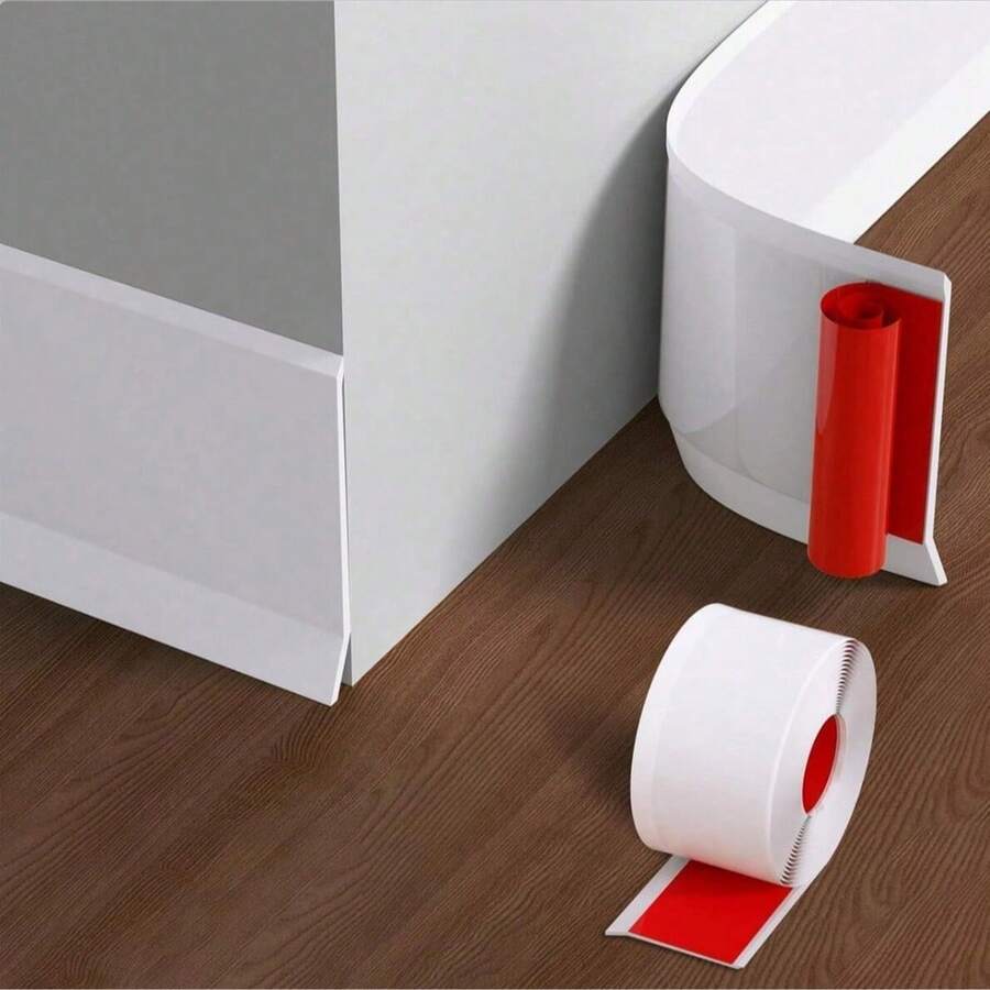 3.15 Inch Wide Self-Adhesive PVC Baseboard---Flexible Easy Installation Home Decor Baseboard, Suitable For Dormitory, Bedroom Renovation And Remodeling - Multiple Styles - View 1