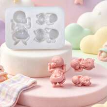 Exquisite Fondant Molds For Clothing Designs, Silicone Molds For Reclining Figures, Easy To Demold And Clean, DIY Chocolate Dough For Flower Paste Making, Resin Keychain Pendant Clay - View 6