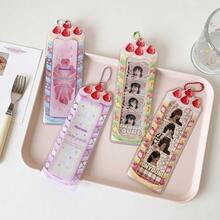 Ins风草莓、蓝莓、芋头蛋糕透明闪光卡套，适用于偶像照片卡、照片展示、包包和钥匙链装饰 - 長方形 - 查看 6