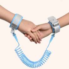 1pc Upgraded Anti-Lost Baby Leash Bracelet With Key Lock, Retractable Child Wrist Link - Blue - View 9