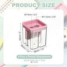 Cartoon Pencil Sharpener, Simple Dual-Hole Pencil Sharpener, Small Portable Pencil Sharpener - Multicolor - View 2