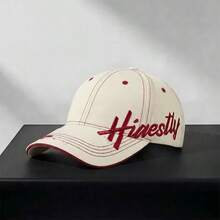 1pc New Korean Style Oversized 3D Letter Embroidered Baseball Cap For Women, 2026 New Design Face-Slimming Casual Versatile Baseball Cap - Multicolor - View 8