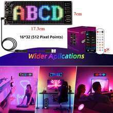 Acosh Neon Đèn tường LED cuộn lập trình được, đèn hiệu ứng nhấp nháy động LED, cấp nguồn qua USB. Đèn tường trang trí phong cách cho phòng ngủ bé trai, đèn ngủ treo trang trí cho phòng khách, đèn trang trí không gian cho phòng e-sports, không kèm pin - RGB - Xem 11