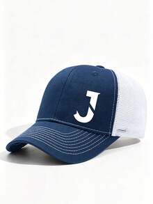1pc Letter Print Baseball Cap Unisex Fashion Versatile Trucker Hat Baseball Cap Suitable For Daily Wear - Multicolor - View 9