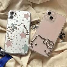 SANRIO 1pc Hello Kitty PVC Stickers Glitter - Cute Iconic Face Decals Suitable For Phones, Cameras, Laptops, Car Mirrors - Disposable Glossy For Parties, Birthday Gifts (Irregular Shape), Great Gift For Family And Friends - A - View 9