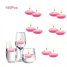 150/100/50/20/10/1pc Aromatherapy Floating Candles, Suitable For Wedding, Hotel, Birthday, Party Decoration, Floating Candles, Tea Lights, Romantic Wedding Candles, Round Table Centerpiece Decoration Candles - Floating Pink Candle - View 14