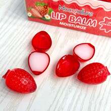 Strawberry Lip Moisturizing Balm 24-Piece Set With Packaging Box - Red - View 4