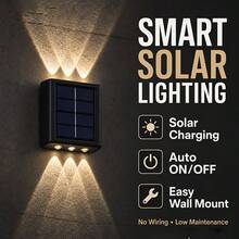 2pcs/1pc Solar Powered Outdoor Wall Light, IPX4 LED Motion Sensor Wall Light, Automatic Dusk To Dawn, Suitable For Yard, Villa, Garage, Fence, Corridor Security And Decorative Lighting - Multi-color - View 9