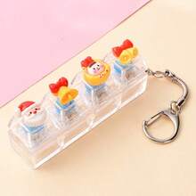 1pc Christmas Keyboard Keycap Keychain Accessory, Creative Santa Claus Keycap Pendant Charm, Suitable For Backpack, Handbag Portable Decoration, Holiday Gift - Multicolor - View 10