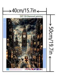 1pc DIY Diamond Painting Sticker Embroidery Landscape Architecture Home Decor Full Drill 30*40cm/40x50cm - Sets - View 10