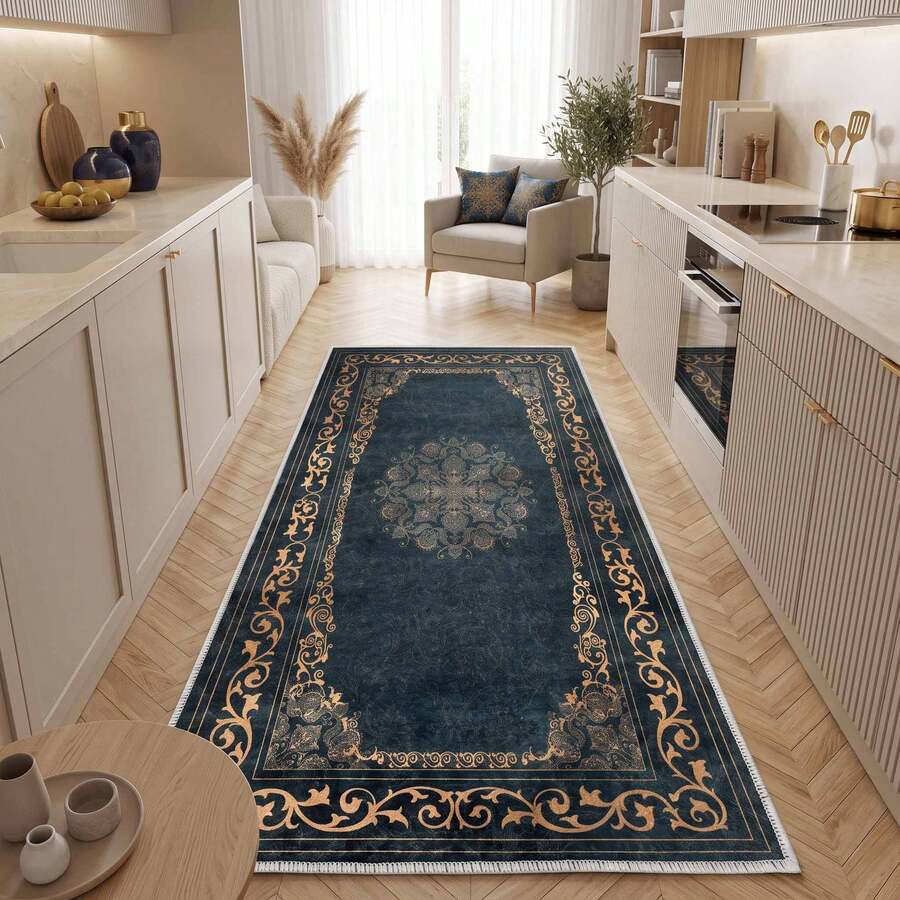 Washable Scandinavian Rugs – Nordic Designs For Modern Homes - Perfect For Living Room, Bedroom, Hallway, Kitchen - Indoor And Outdor Carpet | Non-Slip Backing - Camel - View 1