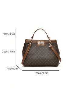 2025 Vintage Style Customized Printed Scratch-Resistant Tote Bag For Women, Suitable For Daily Commute, Travel And Shopping, Can Be Carried By Shoulder Or Hand - Brown - View 11