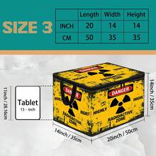Multi-Size, Multi-Pattern Vintage American Slogan Print Foldable Storage Box With Zipper Handle, Upgraded Fabric Large Capacity Storage Bin For Closet, Dorm, Underbed, Clothes, Bedding, Toys, Miscellaneous Items, Home Organization And Moving - Multi-color - View 10