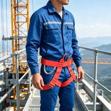 Climbing Harness Half-Body Harness Rock Climbing And Mountaineering Safety Strap - Red - View 2