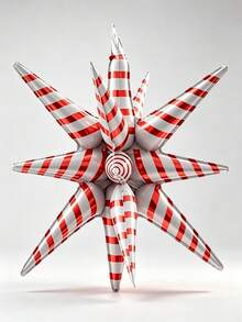 22 Inch 4D Explosion Star Foil Balloon, Water Drop Mylar Decor For Birthday Christmas Party - Multicolor - View 6