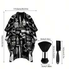 3pcs Barber Cape Set, Includes Neck Dust Brush And Hairbrush, Professional Hair Salon Styling Cleaning Accessories - Multicolor - View 8