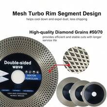 Diamond Saw Blade, Mesh Wave Saw Blade, Grinding And Cutting Disc, Suitable For: Grinding And Cutting Of Vitrified Tiles/Ceramics/Tiles, Specification: 125mm, Suitable For Marble Processing Machine/Polishing Machine - A - View 3