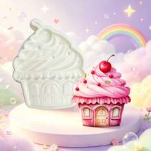 Cupcake-Themed Chocolate Fondant Molds, Angel Food Cake Decorative Silicone Molds, Reusable Clay For Making Dough Pudding Flower Paste, Keychain Pendants, And Resin Clay - View 6