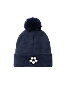 1/2pcs Unisex Print Soccer Knitted Beanie Hat,Soft Warm Winter Cap For Outdoor Activities,Daily Wear,Cold Weather - Multicolor - View 24