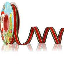 25 Yards Christmas Plaid Stripe Ribbon, 5/8 Inch(15mm) 100% Polyester Fabric, Festive Wrapping Ribbon For Gift Package, Christmas Tree Wreath, DIY Crafts & Hair Bows - Multicolor - View 10