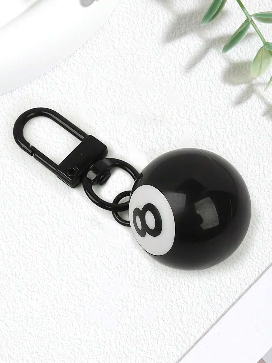Móc khóa mini màu đen hình quả bi snooker số 8, móc khóa chủ đề thể thao, phụ kiện thời trang cho người đam mê bi-a, phụ kiện bi-a chân thực, phụ kiện DIY, quà lưu niệm câu lạc bộ bi-a, móc treo túi, móc khóa ô tô, móc khóa ba lô, móc khóa cho nam và nữ, quà tặng sinh nhật, quà lễ hội, quà tiệc, quà lưu niệm sự kiện, quà tặng bạn bè - Nhiều màu - Xem 1