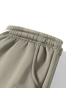 Women's Minimalist Drawstring Waist Pocket Sports Pants, Suitable For Outdoor Travel - Camel - View 4