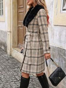 Women Overcoats - Beige - View 3