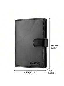 Passport Holder Passport Cover Zipper Wallet Short Wallet Waterproof Suitable For Travel Back To School PU Leather With Money Slot ID Window Minimalist Solid Color Unisex Travel - Multicolor - View 8