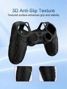 Compatible With PlayStation 4, Thickened Protective Case, Anti-Slip, Sweat-Proof, Dust-Proof, Scratch-Resistant, Better Grip, Enhanced Gaming Experience, Christmas/Autumn Romantic Gift - View 2