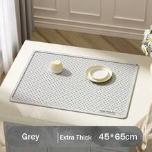 New Silicone Draining Mat, Multi-Functional Heat-Resistant Mat, Enlarged And Thickened Non-Slip Kitchen And Dining Table Mat, Baby- Draining Mat - View 4