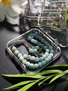 2pcs Ramadan Artificial Crystal 33-Bead 3-Tassel Prayer Beads + Storage Gift Box Set, Portable And Easy To Carry, Essential For Ramadan Daily Prayer, Unisex Prayer Beads Bracelet - Multicolor - View 13