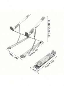 Portable Aluminum Alloy Foldable Laptop Stand, Suitable For MacBook, Personal Computer And Tablet - View 2