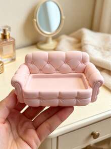 Mini Sofa Jewelry Tray, Watch Jewelry Key Small Accessories Storage Decor, Creative Decor, Sofa Storage Tray, Cute Sofa Decor, Entryway Storage, Decorative Storage, Christmas Gift, Halloween Gift, Saudi Arabia National Day Gift - Multicolor - View 1