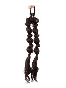 18Inch Long Braided Hair Extension Ponytail, Women's Ponytail With Elastic Rubber Band, Suitable For Christmas, Daily Wear, Parties And More - Multicolor - View 9