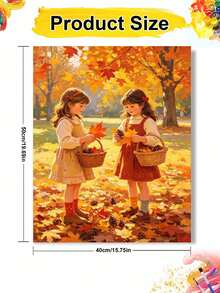 DIY Digital Oil Painting Set, Two Little Girls, Suitable For Beginners And Adults, Canvas Art Home Wall Decor, Halloween Party Gift - Sets - View 10