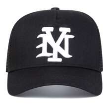 1pc Men's NY Letter Embroidered Baseball Cap, Fashion Sports Trucker Hat, Outdoor Sun Protection Casual Mesh Cap For Spring/Autumn Travel, Beach Vacation - Multicolor - View 6