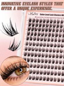144 Individual False Eyelashes, D Curl, DIY Lightweight And Voluminous False Lashes, Perfect For Beginners For Everyday Home Makeup, Weddings, Parties, Travel, Music Festivals, Halloween, Christmas, And Gift Packaging - D - View 3