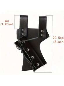 1pc Medieval Renaissance Style, PU Knight Sword Scabbard/Sword Sheath, Adjustable, Suitable For Cosplay Costume Or Outdoor Activities, Best Gift For Halloween - A - View 2