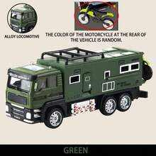 1 Pc Children's Alloy RV Simulation Camping Off-Road Vehicle Toy Travel Truck Boy Car Motorcycle Model - Multicolor - View 9