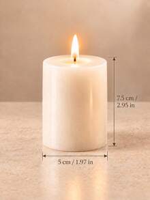 Set Lilin Pilar Putih Gading, Berbagai Ukuran, Set Kombinasi, Lilin Silinder Diameter 5cm, Lilin Tanpa Aroma, Tanpa Asap Hitam, Dekorasi Pernikahan, Dekorasi Meja Rumah - Lilin dekoratif kolom - View 20