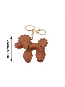 Yogodlns PU Leather Poodle Bag Charm/Keychain Pendant, Cute Dog Accessory, Gift For Dog Lovers, Decorative Key Ring - Multicolor - View 11