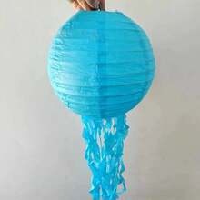 3pcs Gradient Blue Jellyfish Paper Lanterns, Ocean Theme Hanging Decor, Underwater Style Decoration For Mermaid Party, Birthday, Baptism, Wedding Wall Decor - -multiple Styles - View 10