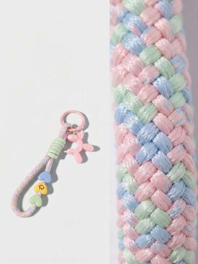 LLove Balloon Dog Mobile Hanger, Dopamine Colored Knotted Mobile Hanger Phone Case Keychain, Bag Charms, Purse Charms, Christmas Gifts, Cute Core