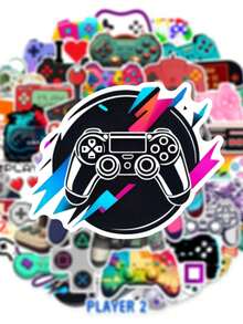 50pcs Video Game Theme Stickers, Suitable For Decorating Lapto - Multicolor - View 8