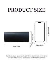 Yves Saint Laurent Fashionable Black Leather Glasses Case, Essential Travel Accessory Portable Women's Glasses Case - Black - View 6