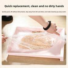 Disposable Elastic Cage Tray Liner, Pet Cleaning Pad, Suitable For Rabbit, Guinea Pig, Hamster And Bird Cage Toilet Tray, No-Hand-Wash Slouchy Cleaning Supplies, Perfect Christmas, New Year And Daily Holiday Gift For Small Pet Owners - White - View 7