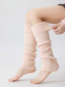 1 Pair Women's Leg Warmers, Warm And Anti-Freeze For Autumn/Winter, Dark Color JK Outdoor Style, Pair With Warm Leggings, Slim Boots, Casual Streetwear - Multicolor - View 7