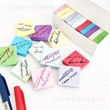 Vibrant Fluorescent 3" X 3" Sticky Notes, Suitable For Students, Schools And Offices, Reusable, Multiple Adhesion, Bestselling Product, Direct From Cross-Border Stationery Suppliesr - Kraft Paper Off-white (6 Books, 3 Styles, 300 Sheets) - View 16