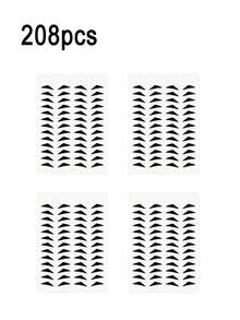 208/104/52pcs Self-Adhesive Cat Eye Wing Eyeliner Stickers, Waterproof Reusable Eye Makeup Stickers For Beginners, Black & Brown Optional - Multicolor - View 12